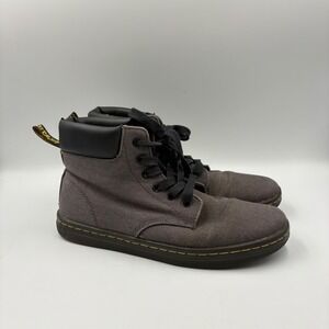 Dr. Martens Maelly Charcoal Grey Twill Canvas High Top Womens 7
